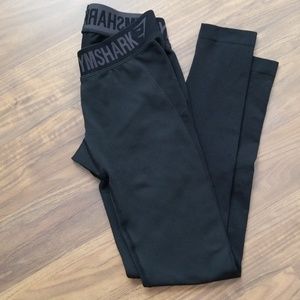 Gymshark Flex Leggings Black Marl/Charcoal